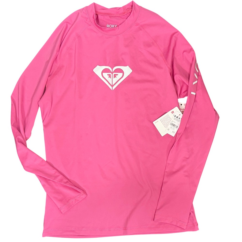 Roxy Pink Long Sleeve Rash Guard - Picture 4 of 8